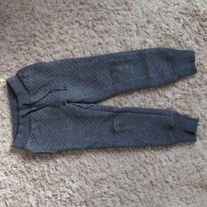 Gap Kids quilted fabric design grey joggers